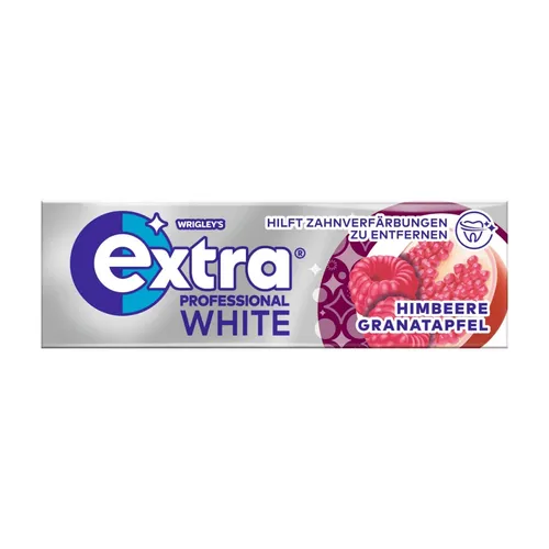 2x Wrigley's Kaugummi, EXTRA Professional White Himbeere Granatapfel, 10 Stk