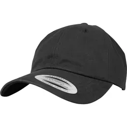Flexfit Peached Cotton Twill Dad Cap, black