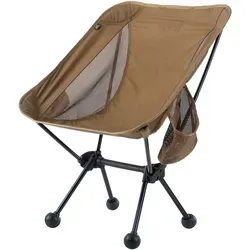 Helikon-Tex Traveler Coyote Leichtstuhl - Camping-Möbel mit robuster Cordura 500D Konstruktion, unterstützt bis zu 150 kg und bietet Atmungsaktivität durch Mesh-Einsätze – ideal für Outdoor-Abenteuer.