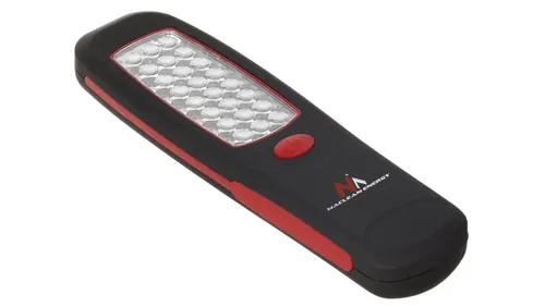 Maclean Energy MCE03 - 24 LED Werkstattlampe mit Magnet und Haken - Hochleistungs-Werkstattlampe mit 24 LEDs für optimale Ausleuchtung. Flexibel einsetzbar dank drehbarem Haken und starkem Magnetfuß. Ideal für Werkstätten, Camping und Notfälle.