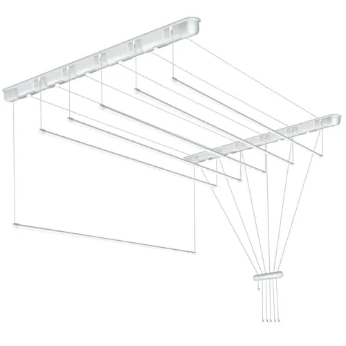 DURAmat Deckenwäscheständer, weiß, 6 x 130 cm