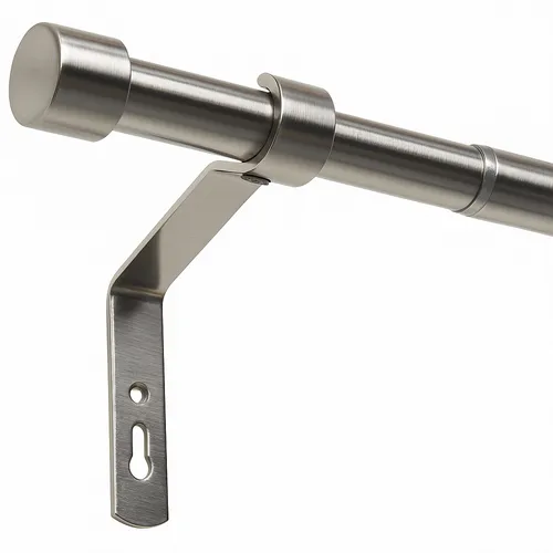 Gardinenstange ausziehbar 120 - 210 cm Vorhangstange Stahleffekt