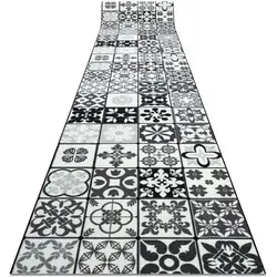 Rugsx - Läufer Antirutsch Azulejo Patchwork, Lissabonfliesen Grau / Schwarz Grey 57x130 Cm