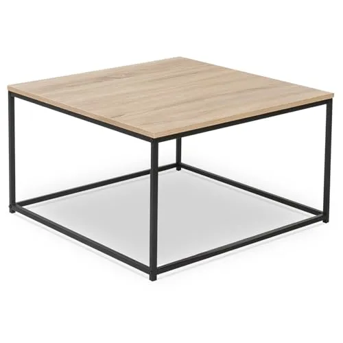 IDMarket - Couchtisch Detroit quadratisch, 70 cm, Industriedesign