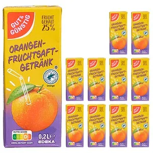 GUT&GÜNSTIG Orangen Fruchtsaftgetränk 10x 0,2 l