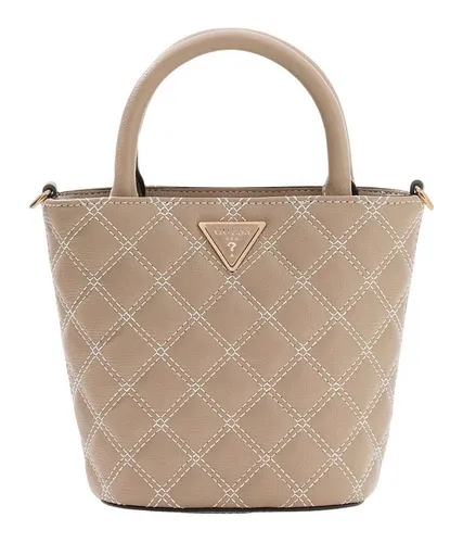 Guess Umhängetasche Mini Tote Beige - Stylische Mini Tote Umhängetasche aus hochwertigem Polyurethan. Mit verstellbarem Schulterriemen und praktischem Magnetverschluss – ideal für den Alltag.