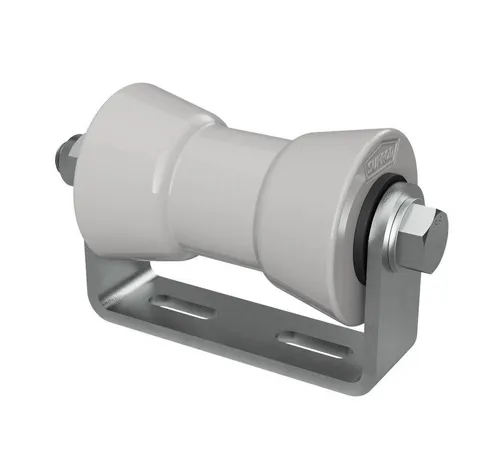 SUPROD Auffahrrampe Polyurethan Kielrolle mit Halter Sliprolle verzinkt