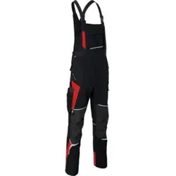 KÜBLER BODYFORCE Latzhose schwarz/mittelrot 40 in rot von Kübler
