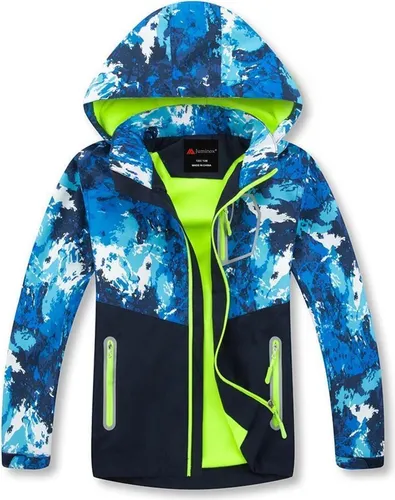 Kinder Windjacke Jacke Übergangsjacke Outdoorjacke Freizeitjacke Blau 146/152
