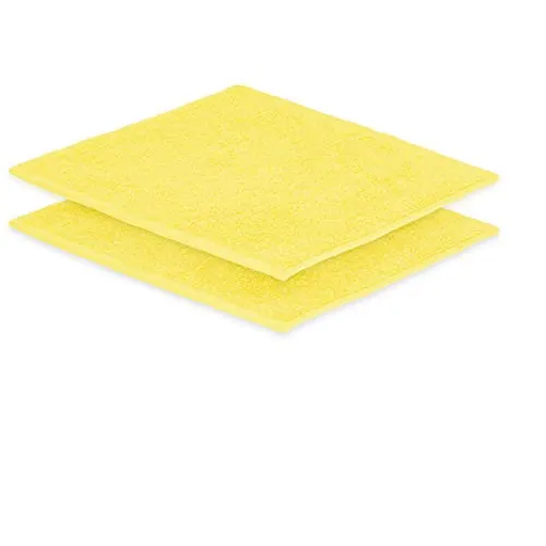 EXKLUSIV HEIMTEXTIL 2X Seiftuch 30 x30 cm Gelb 500 g