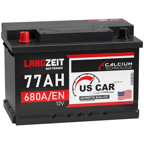 Autobatterie 77Ah 12V 680A Starterbatterie USA Plupol Links