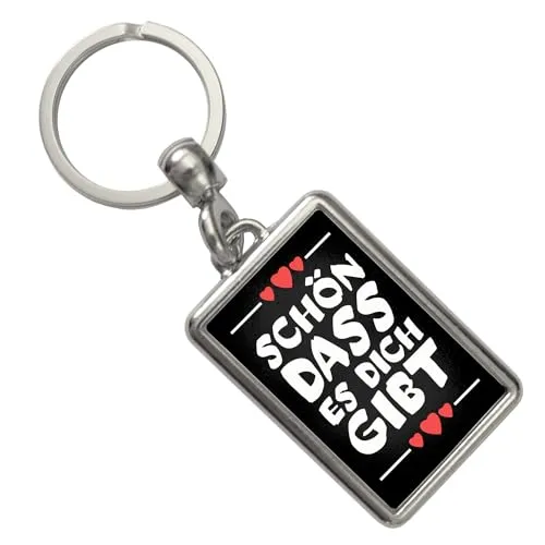 speecheese Schön dass es dich gibt Schlüsselanhänger Anhänger für die Freundin Familie Geschwister danke dass du da bist Geschenk für Geburtstag Jahrestag kleines Dankeschön