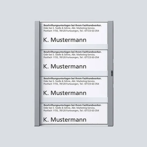 Siedle 029796 Namensschild, silber-metallic von Siedle