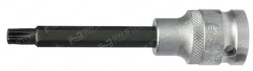 1x Schraubendreheinsatz, 1/2 Zoll, T-Profil, T45 x 100 mm, 05345L SW-Stahl