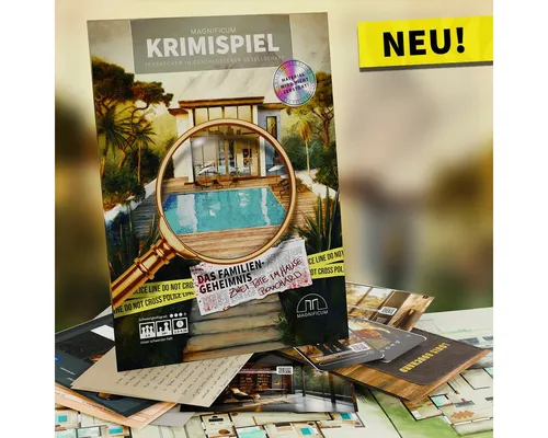 MAGNIFICUM Detektivspiel - Das Familiengeheimnis - Ein spannendes Krimispiel für Erwachsene, in dem Geheimnisse und Intrigen beim Familientreffen der Bouchards aufgedeckt werden. Ideal für gesellige Spielabende!