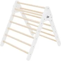 Joyz Klettergerüst Indoor Holz Spielplatz - Klettergerüst für Kinder ab 2 Jahren, fördert Gleichgewicht und Motorik, aus stabilem Holz in Natur/Weiß, ideal für drinnen