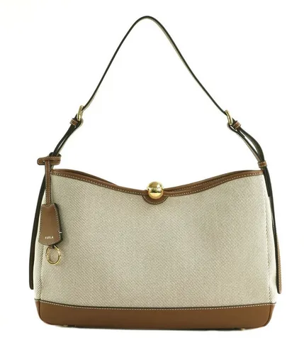 Furla Sfera Soft L Beuteltasche - Damen - Braun WB01985-BX3542-TCO00 - Elegante Furla Sfera Soft L Beuteltasche aus hochwertigem Canvas in toni cognac. Ideal für stilvolle Auftritte und praktische Aufbewahrung im Alltag.
