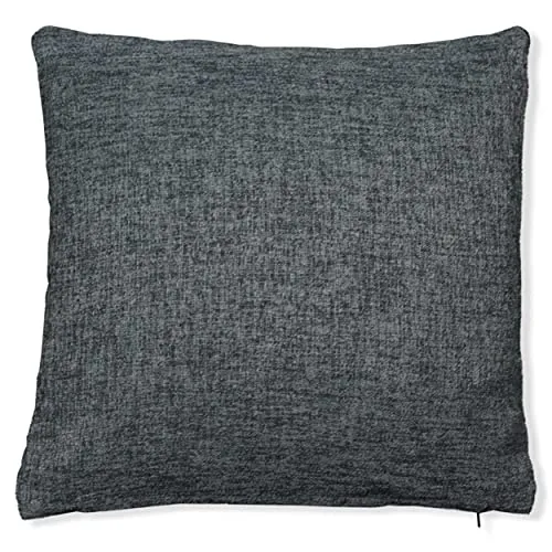 Haus und Deko Hochwertiger Kissenbezug Leinenoptik Kissen 40x40 50x50 cm Kissenhülle Sofakissen Quadratisch (Grau, 40 x 40 cm)