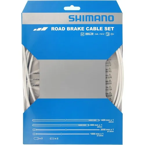 Shimano PTFE Bremskabel Kit (Y80098012) - Bremskabel-Set mit PTFE-Beschichtung für reibungslose Bremsleistung und verbesserte Haltbarkeit, ideal für Fahrradenthusiasten.