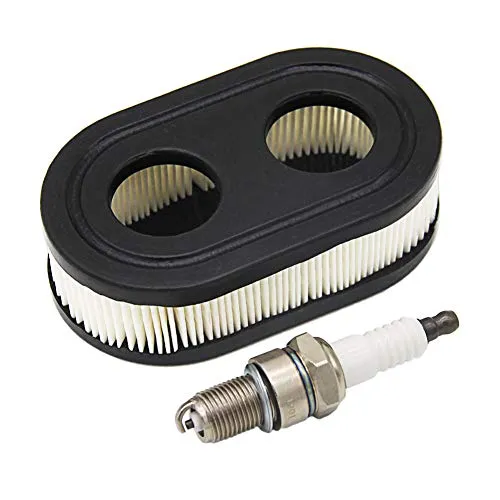 SWNKDG Luftfilter & Zündkerzen für Briggs & Stratton Motoren 550E 550EX Eco-Plus 575EX Series Ersetzt 798339 798452 593260 093000er 09P0000er Motor 4247 5432 5432K Champion N9YC | NGK BP6ES