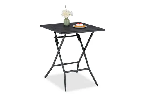 Klapptisch Campingtisch - Faltbarer Gartentisch in Holzoptik - Camping-Möbel: Robuster klappbarer Tisch mit Holzoptik, ideal für Indoor und Outdoor, Gewichtskapazität bis 100 kg, perfekt für Camping und Gartenfeiern.