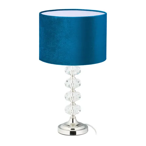 Kristall Tischlampe blau von Relaxdays in blau von Relaxdays