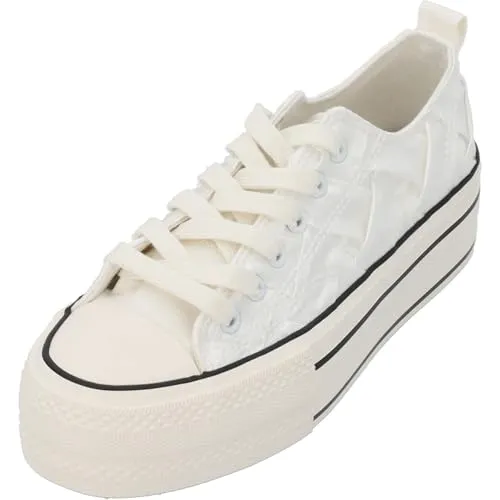 Palado Sneaker Damen Rubiza - Bequeme Turnschuhe im sportlichem Design - modisch und elegant ideal für Freizeit und Alltag weiß UK3,5 - EU36