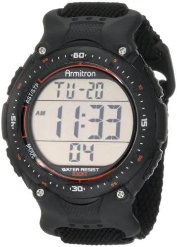 Armitron Sport Herren-Digitalchronograph mit schwarzem Armband, 40/8159BLK