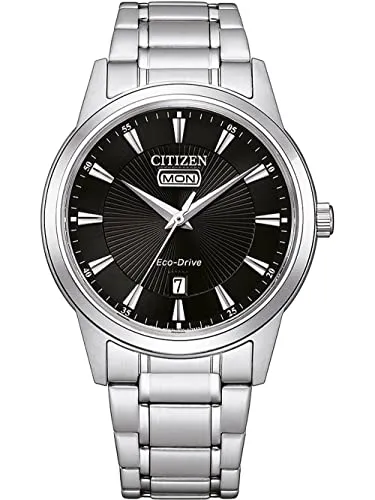 Citizen Watch AW0100-86E - Herren Armbanduhr mit Eco-Drive-Technologie, die durch Licht aufgeladen wird – keine Batterien nötig. Hochwertiger Edelstahl, wasserdicht bis 3 bar und in eleganter Geschenkverpackung.