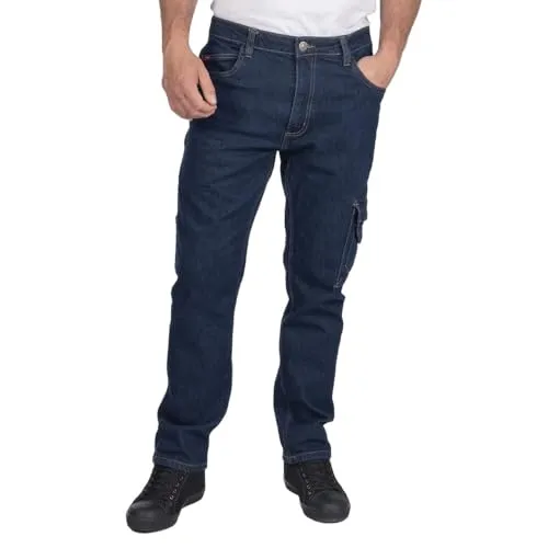 Lee Cooper LCPNT239 Herren Arbeitskleidung Sicherheit Stretch Denim Zimmermann Jeans Arbeitshosen, Blau, 34W / 31L