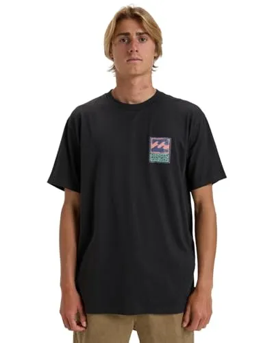 Billabong Print-Shirt Stamp - Herren T-Shirt in Washed Black XL - Herren-Shirts aus 100% Baumwolle, bequem und stylisch mit kurzem Arm, perfekt für lässige Anlässe.