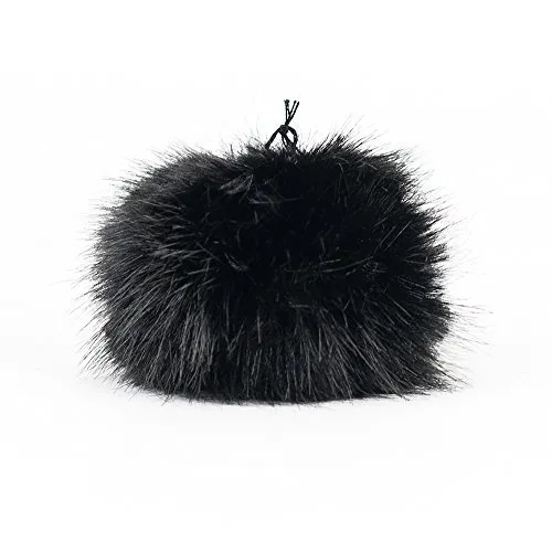 Pompon Kunstfell schwarz