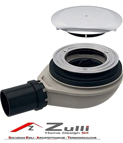 Geberit 28562000 New Ablaufgarnitur für Dusche - Einteilige Toiletten, 90 mm tief und nur 30 mm hoch für einfache Installation und optimale Funktionalität.