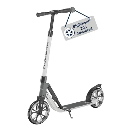 HUDORA BigWheel® 205 Advanced Scooter - Komfortabler Aluminium-Roller für alle - Roller/Kickboards - Höhenverstellbar und zusammenklappbar, ideal für Kinder, Jugendliche und Erwachsene bis 100kg. Genießen Sie maximalen Fahrspaß mit breiten Rädern und geräuscharmem Design!