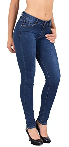 ESRA Damen High-Waist Jeanshose S400 - Moderne High-Waist Jeanshose für Damen in aktuellen Designs. Figurbetonte Passform und 5-Pocket Style bieten Komfort und Stil. Ideal für den Alltag, erhältlich in vielen Farben und Größen.
