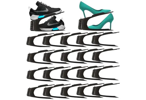 20er Set Schuhe Organizer Aufbewahrung - Schuhhalter Schuhstapler - Praktischer Schuhorganizer mit 20 Fächern, ideal für platzsparende Aufbewahrung in jedem Raum. Perfekt für Ordnung in Flur, Schlafzimmer oder Kinderzimmer.