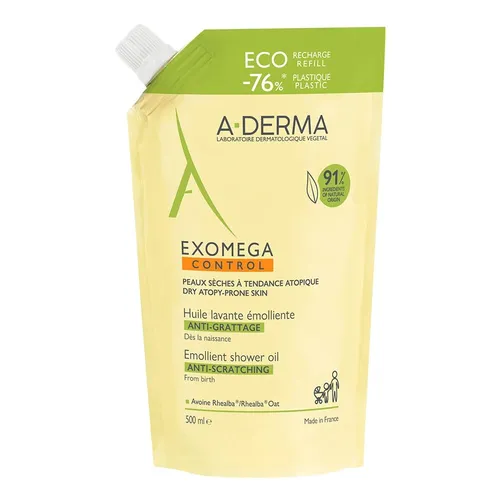 A-DERMA EXOMEGA CONTROL Duschöl Nachfüllpackung, 500 ml Duschge
