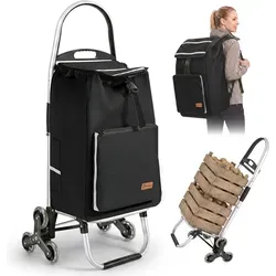 Sekey 4-in-1 Treppensteiger Einkaufstrolley mit Kühltasche