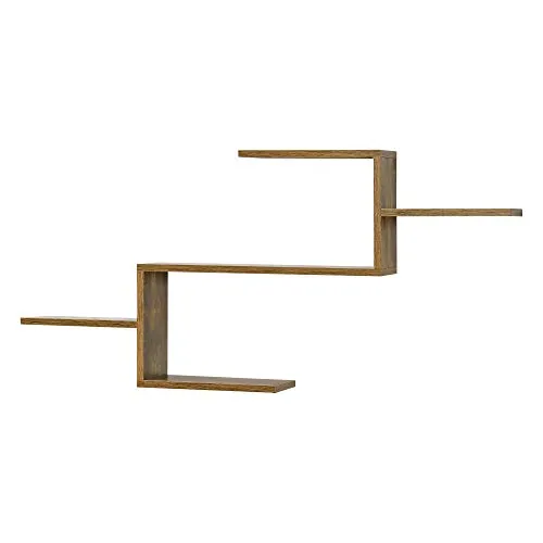 [en.casa] Schweberegal Flekkefjord 104 cm - Stilvolles Wandregal mit 5 Ablagen - Schweberegale: Modernes Wandregal mit 5 Ablageflächen, ideal für dekorativen Stauraum und einfache Montage. Pflegeleicht und max. belastbar bis 6 kg.