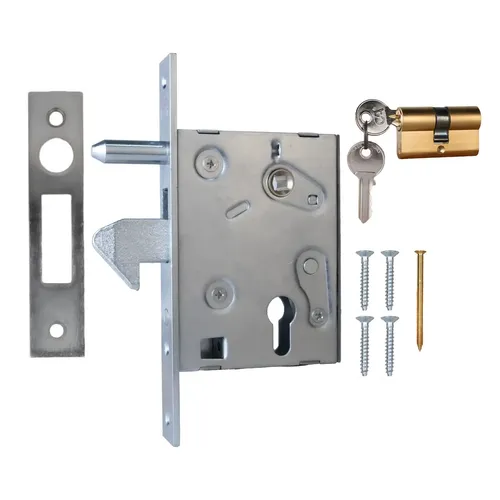 Hakenschloss für Schiebetore mit Zylinder - Robustes Corbin-Hakenschloss für Hoftore, bietet hohe Sicherheit und einfache Handhabung.