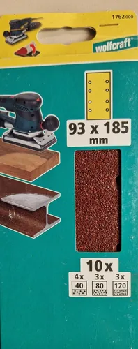 Schleifpapier für Schwingschleifer 10 Stück Körnung 4x40,3x80,3x120