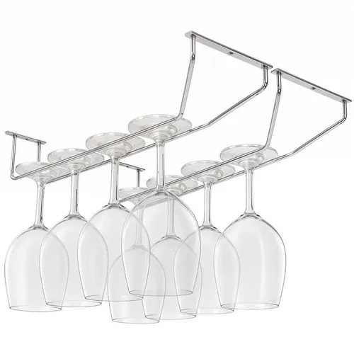 4er Pack Weinglashalter aus Chromstahl - Gläserhalter zum Aufhängen mit