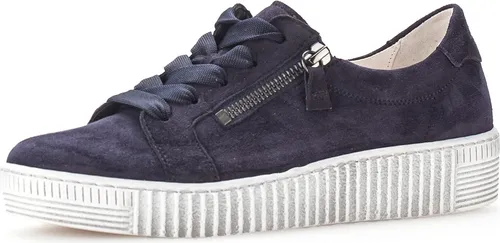 Gabor sportlicher Schnürer Blau - Sneaker von Gabor mit Best Fitting-Technologie für optimalen Tragekomfort, innovative verbreiterte Brandsohle und flexibles, dämpfendes Design für den Alltag.