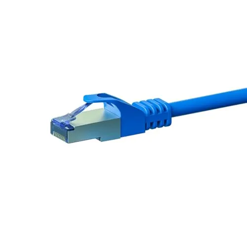 Danicom CAT 6a Netzwerkkabel LSOH - S/FTP - 1 Meter - Blau, POE, Ethernet, LAN, Patchkabel, Datenkabel, RJ45 - für Serverschränke, Switches, Router, Modems!