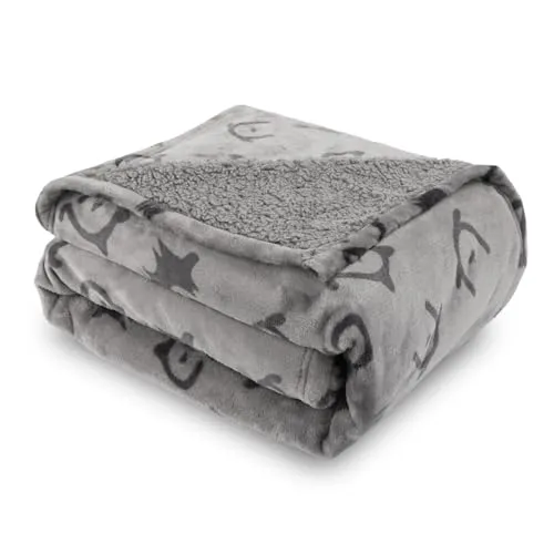 Nobleza wasserdichte Hundedecke, XL 152 x 127cm Flauschig und Weich Outdoor Hundedecke, Katzendecke für Katzen, Maschinenwaschbar, Beidseitiger Sofabezug-Schutz, Hellgrau