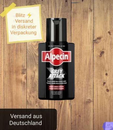 Alpecin Grey Attack Coffein + Color Shampoo -200 ml- Men - Repigmentierung - b