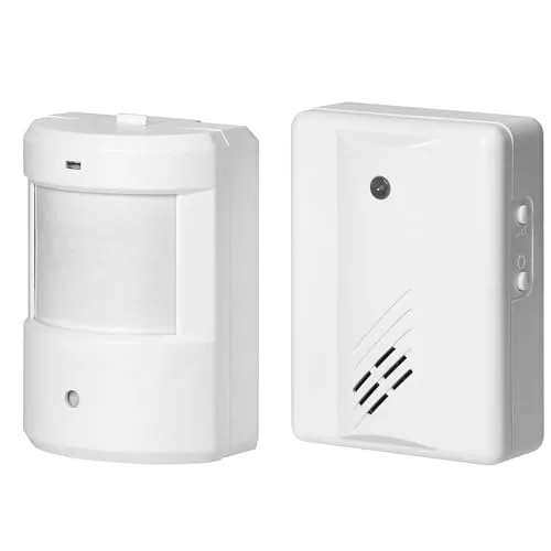 Miratic Alarmanlage Bewegungsmelder Bewegungsmelder Alarm Durchgangsmelder mit Lautstärkeregelung 140° Betrachtungswinkel, Ideal für Ladentür Anzahl der Klingeltöne: 32