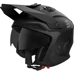 Shot Drop Enduro Helm, schwarz, Größe S - Stylischer Motorradhelm für Männer, Bluetooth-kompatibel und mit synthetisch verstärkter Schale für zusätzlichen Schutz. Ideal für Enduro-Fahrer.
