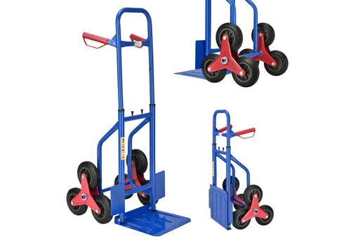 Juskys Treppensackkarre klappbar - Treppensteiger mit Stahlrahmen, bis 100 kg belastbar und ideal für Umzüge und schwere Lasten