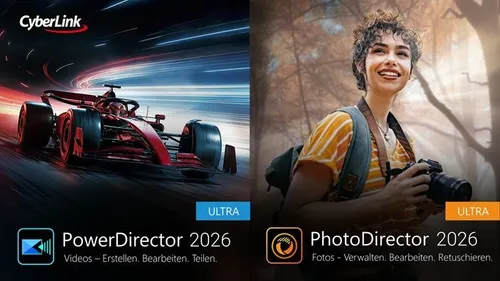 Cyberlink DUO PowerDirector2026 Ultra + PhotoDirector2026 Ultra Dauerliz Keycard